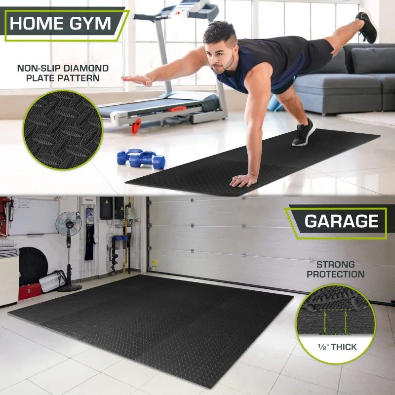 Non-Slip Foam Gym Mats (12Pcs)