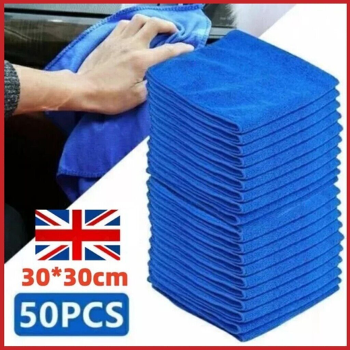 50X Large Microfibre Car Cleaning Cloths Soft Towels Duster Wash & Detail HTML