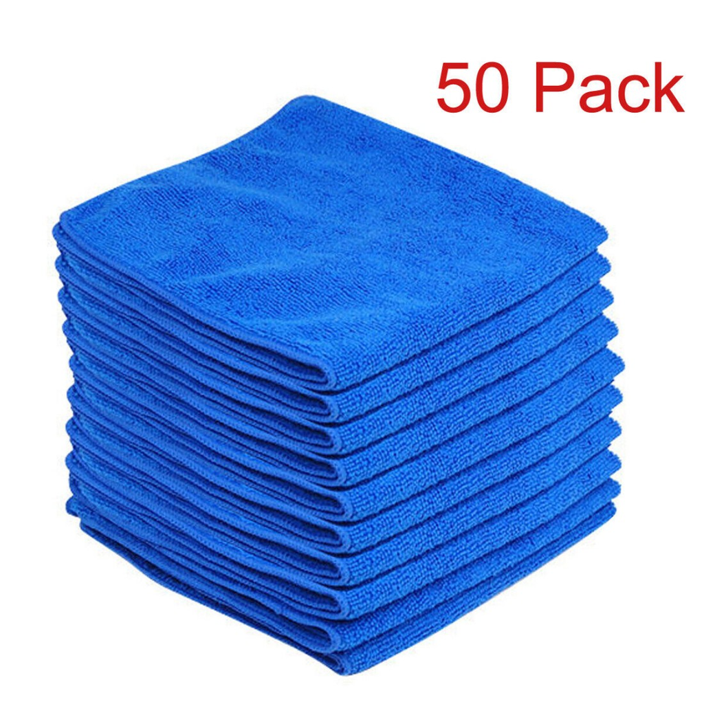 50X Large Microfibre Car Cleaning Cloths Soft Towels Duster Wash & Detail HTML