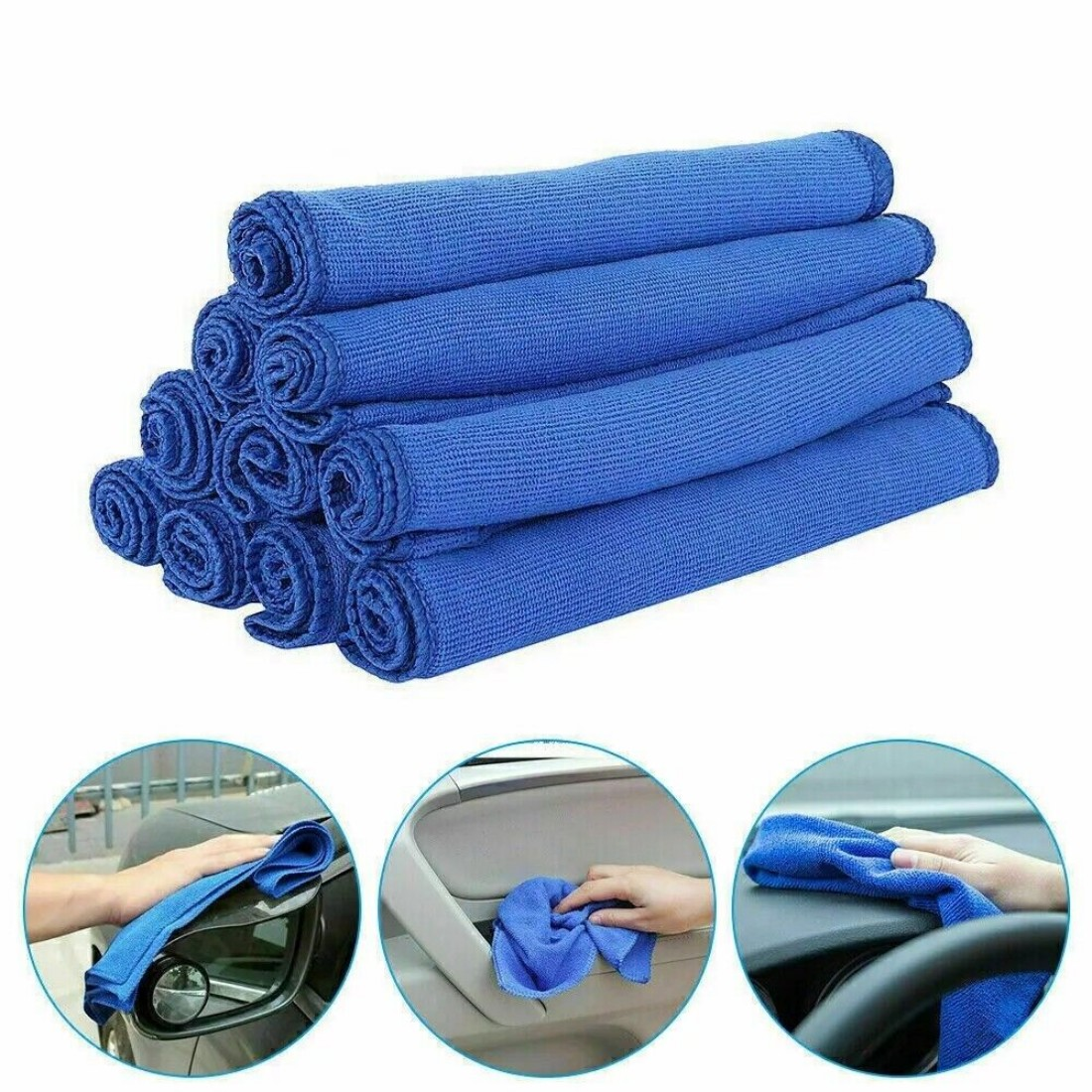 50X Large Microfibre Car Cleaning Cloths Soft Towels Duster Wash & Detail HTML