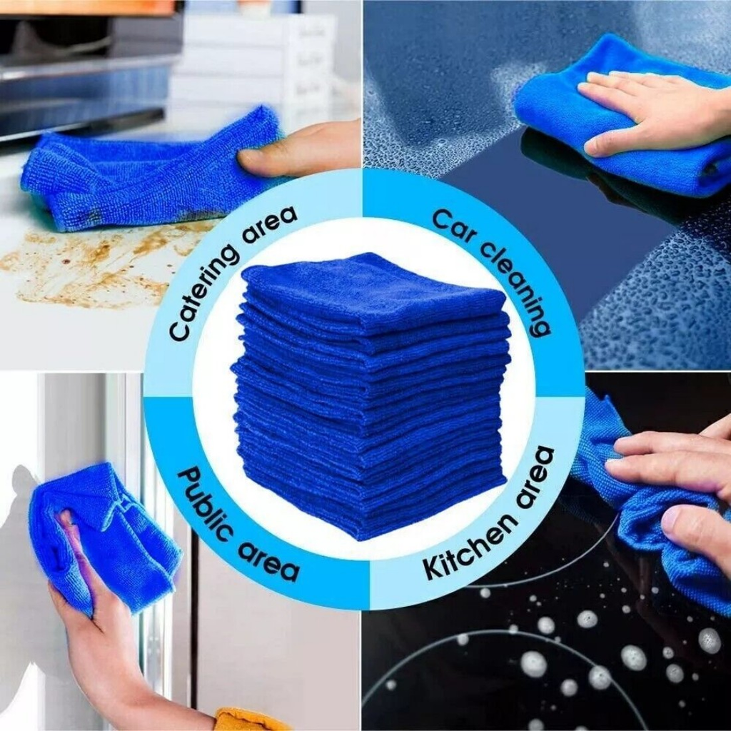50X Large Microfibre Car Cleaning Cloths Soft Towels Duster Wash & Detail HTML